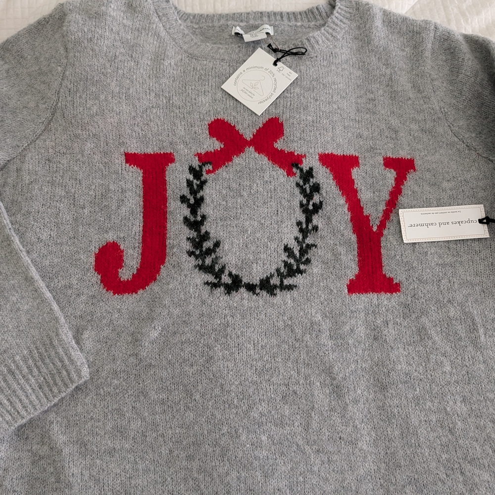 cupcakes & cashmere Gray Joy Sweater - Picture 2 of 7
